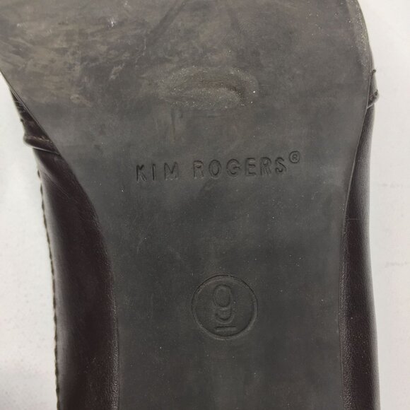 Vintage Womens Kim Rogers Brown Ankle Bootie Block Heels Church Office Size 9 - Picture 10 of 10